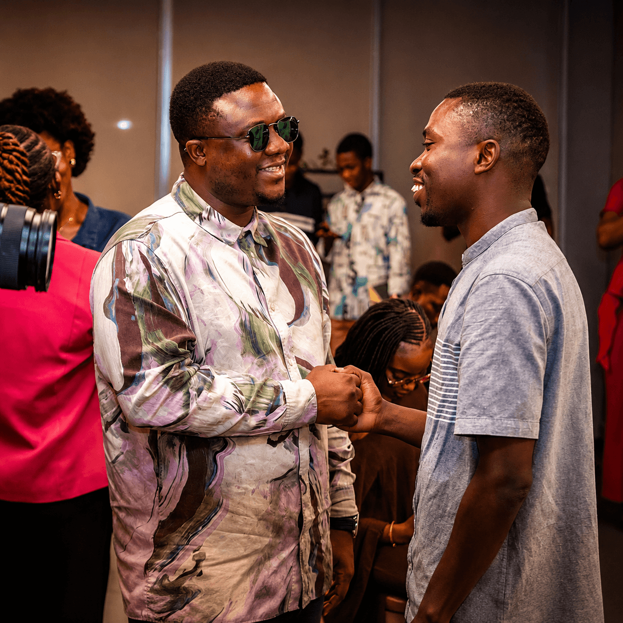 Professionals networking at the summit