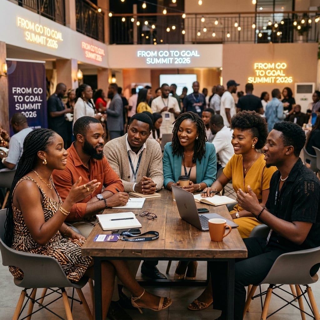 Professionals networking at the summit